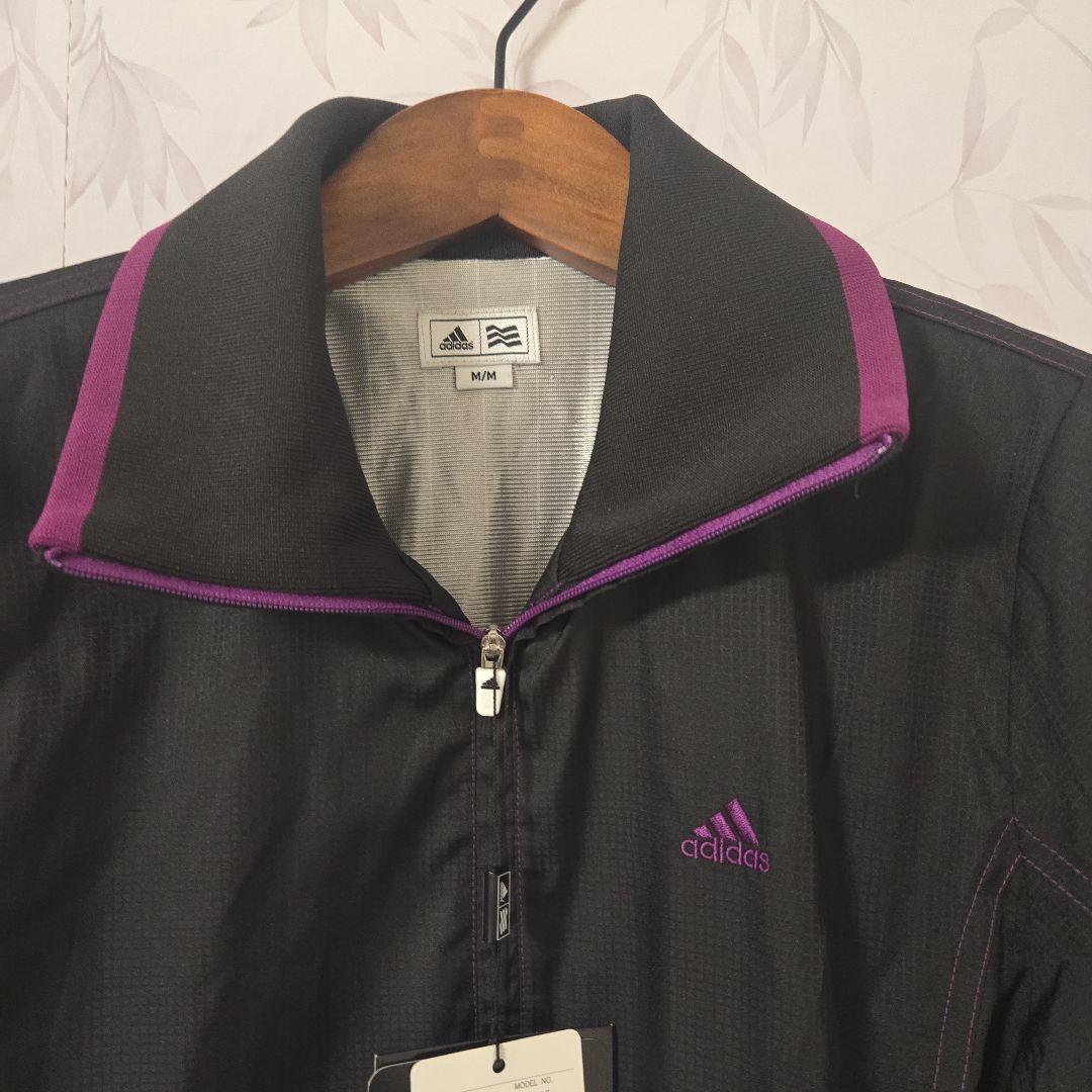 adidas レディース M ジップアップウェア 黒/紫