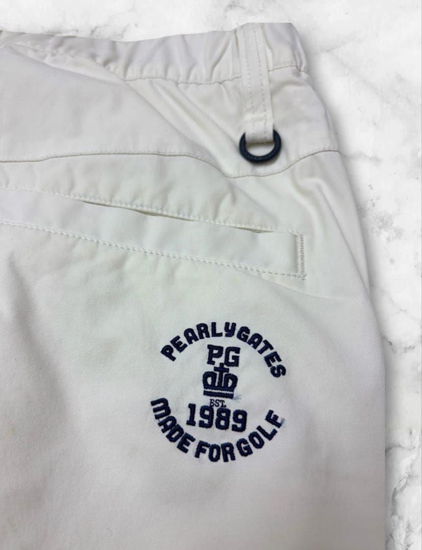 美品✨　PEARLY GATES ホワイト レインウェア パンツ　メンズ XL
