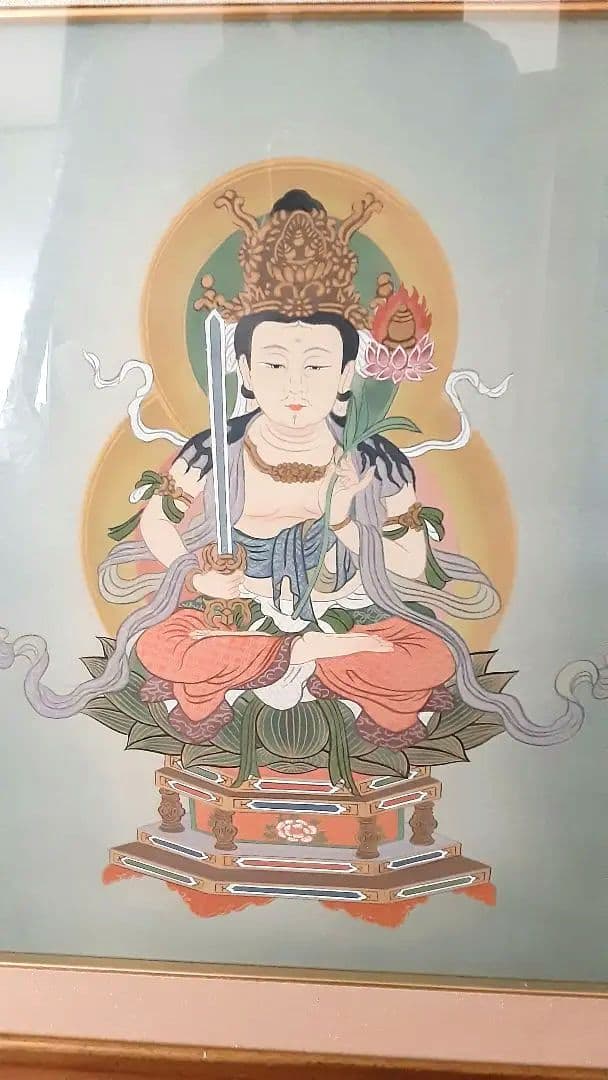 絵画　仏画　絹本着色　虚空蔵菩薩　今井白洞 S