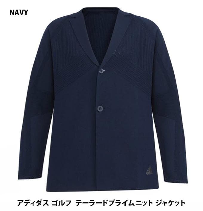 新品 アディダス ゴルフウェア PRIMEKNIT テーラードジャケットNV/M