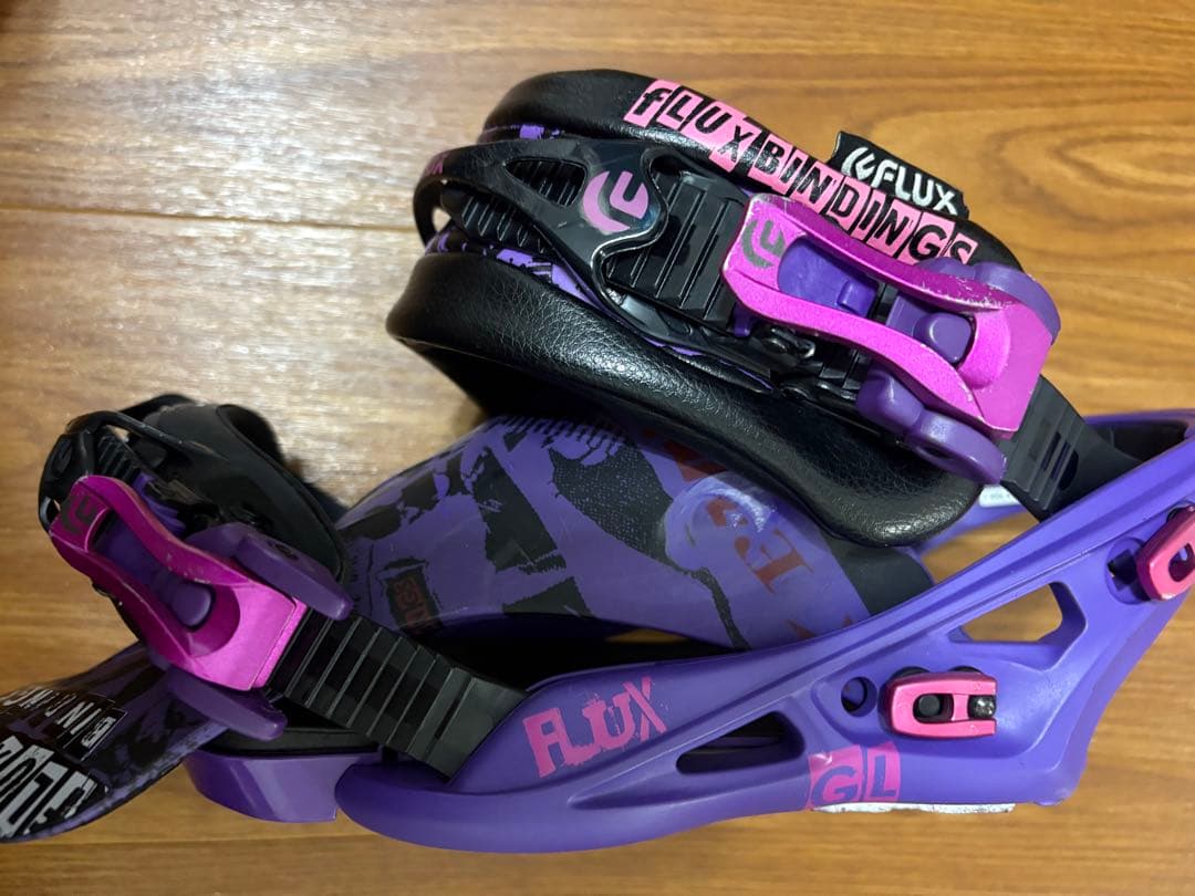 FLUX スノーボード ビンディング イエロー/パープル