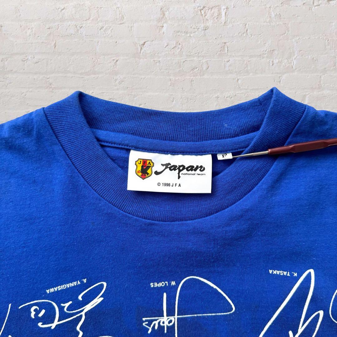 【超希少】激レア 90s サッカー日本代表 ビンテージTシャツ サインデザイン