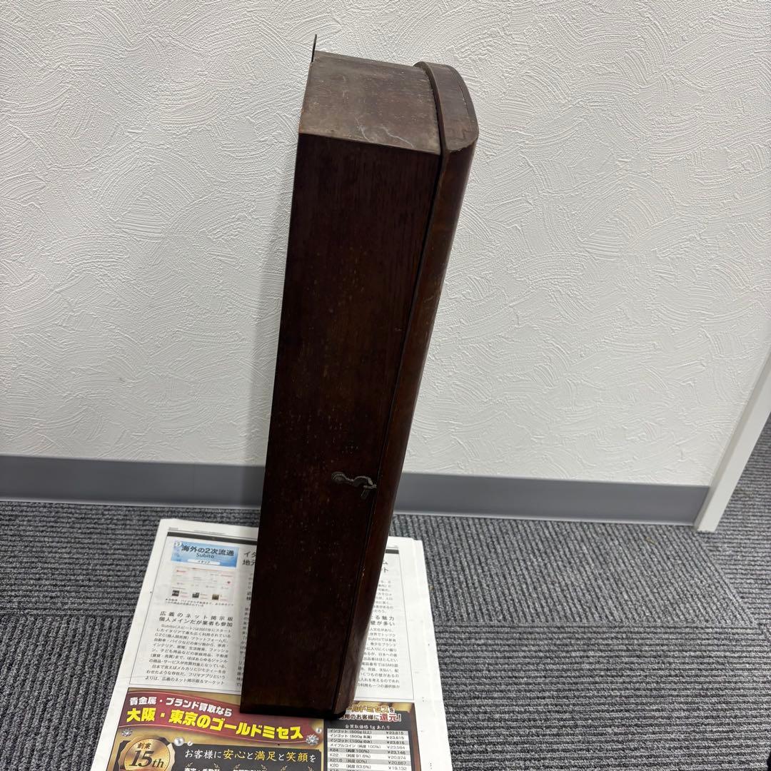 クラシック木製掛時計 振り子付き　ジャンク品