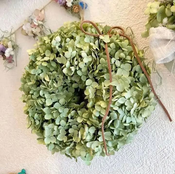 アナベル紫陽花リース