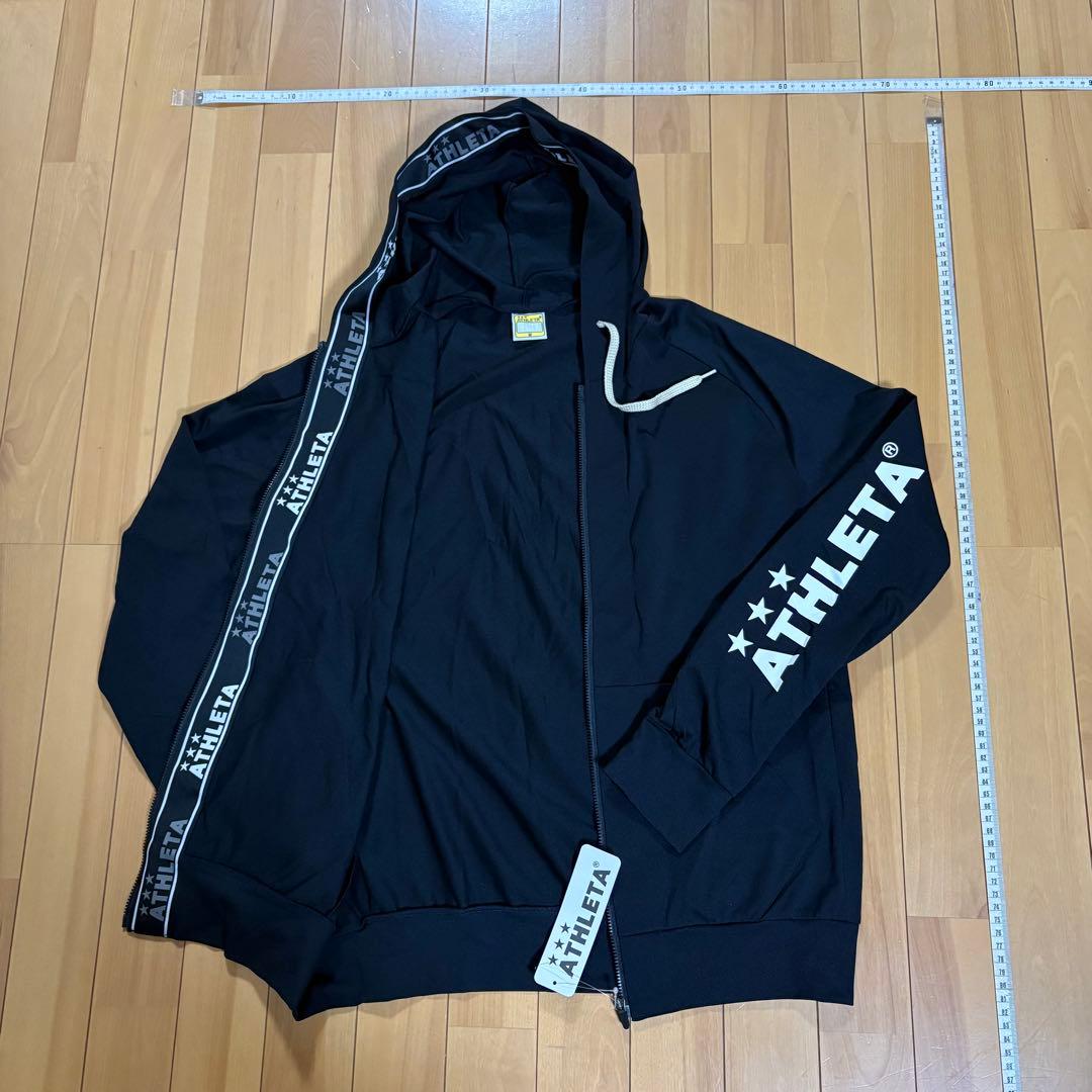 【新品 未使用】ATHLETA フード付きジャージ ブラック メンズM