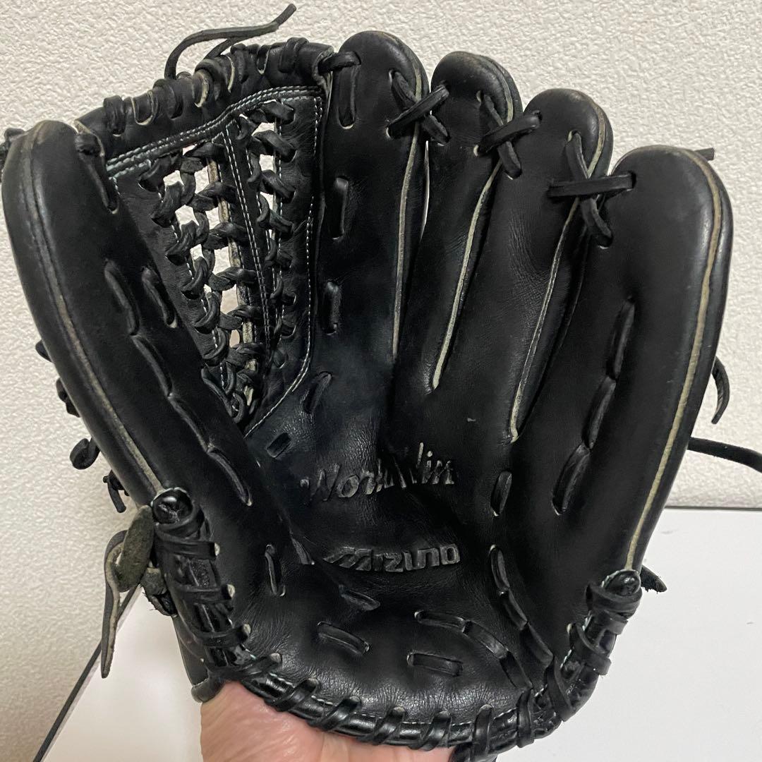 【激レア】 MIZUNO ワールドウィン 軟式グローブ ブラック オイル付き