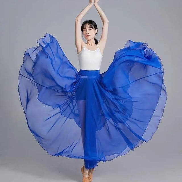 ダンススイング スカート シフォン 720 度スカート 大人の女の子のための練習