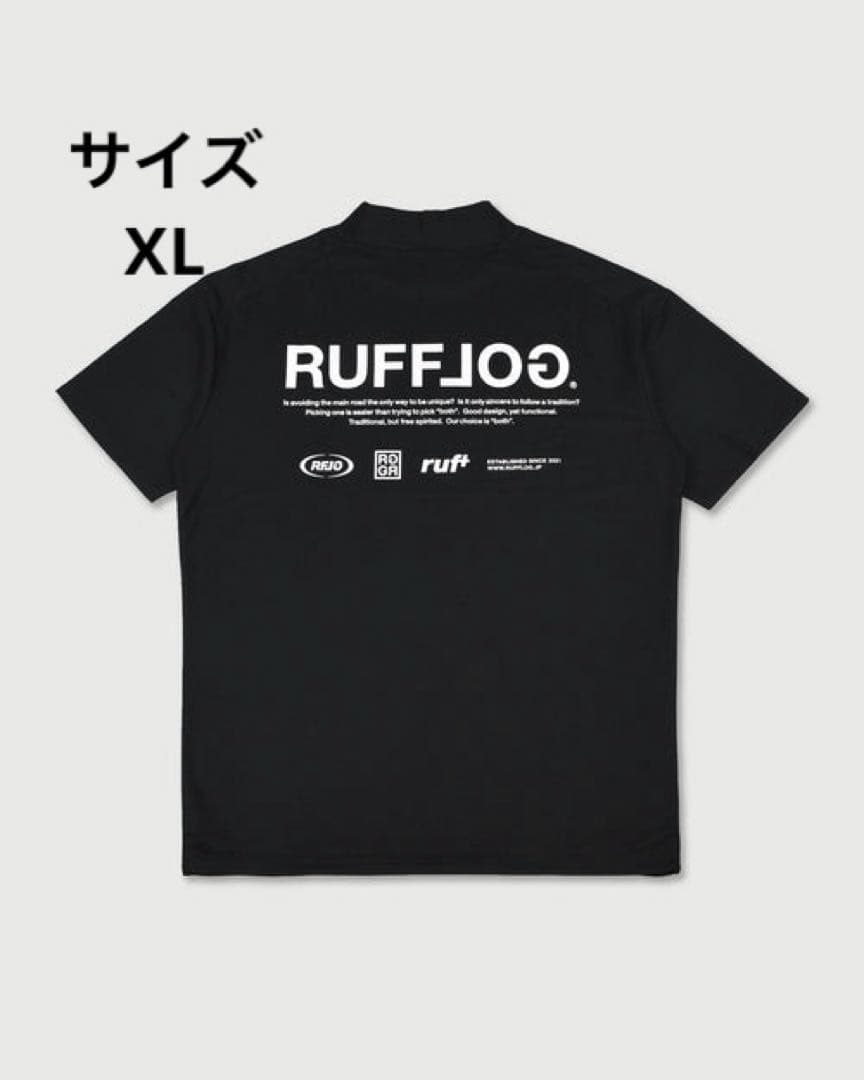 RUFFLOG MOCK NECK TEE ラフロッグ　サイズXL ブラック
