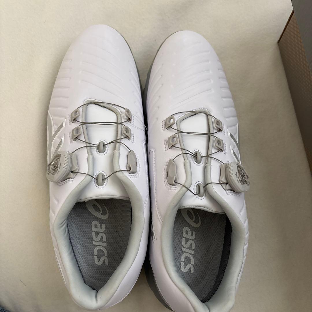 ASICS ダイヤル式ゴルフシューズ ホワイト　27.5cm
