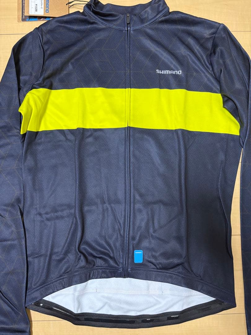 SHIMANO サイクルジャージ ネイビー/イエロー