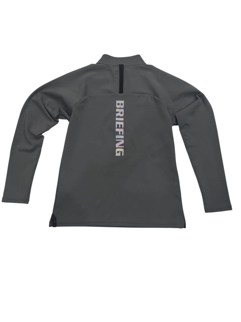 BRIEFING ハーフジップ M グレー BRG231M36 美品