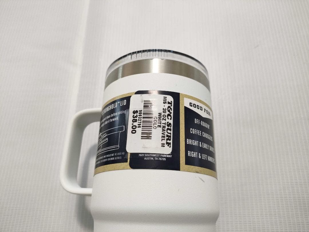 YETI ランブラー 20oz トラベルマグ 白 保温保冷 蓋付き