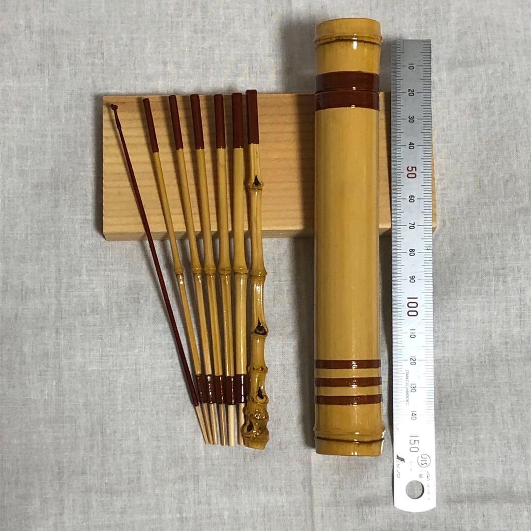 手作りタナゴ竿　竹筒付き