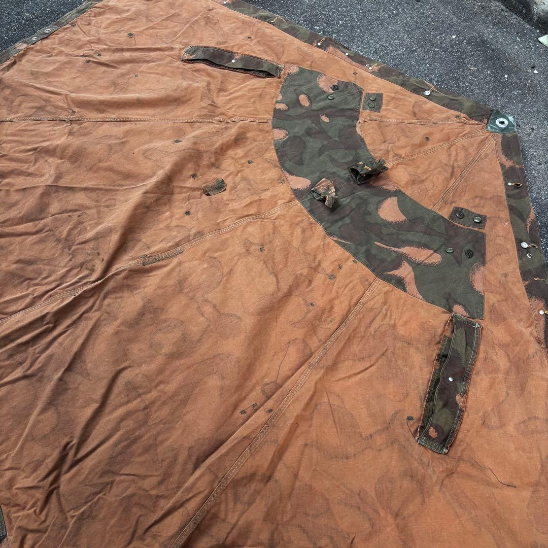 美品希少、入手困難！ハンガリー軍幕　ポンチョテント　2枚セット　ハリケーンカモ