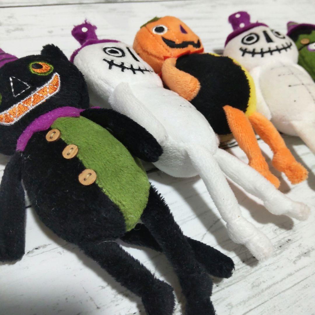 カルディ ハロウィン くたくた かぼちゃドクロ 黒猫 マスコット ぬいぐるみ