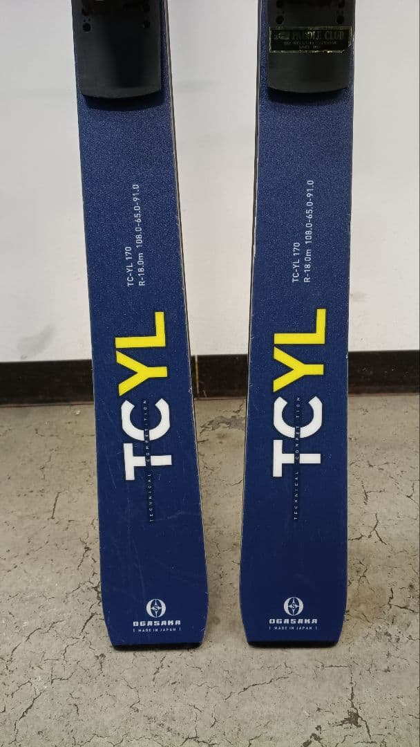 OGASAKAオガサカ ジュニア TCYL 170 スキー板 バインディング付き