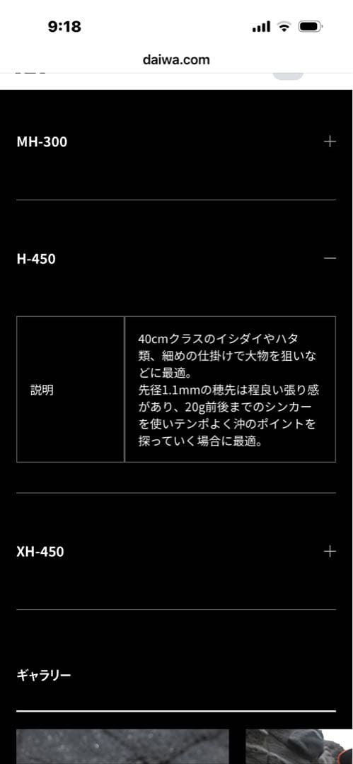 Daiwa ハイパーマエウチゲーム　H450