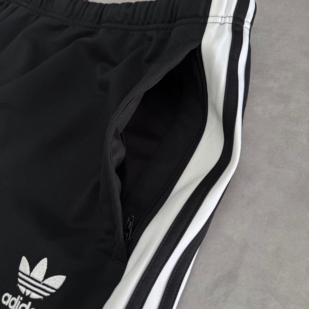 adidas アディダス トラックパンツ ブラック×ホワイト 2XLビッグサイズ
