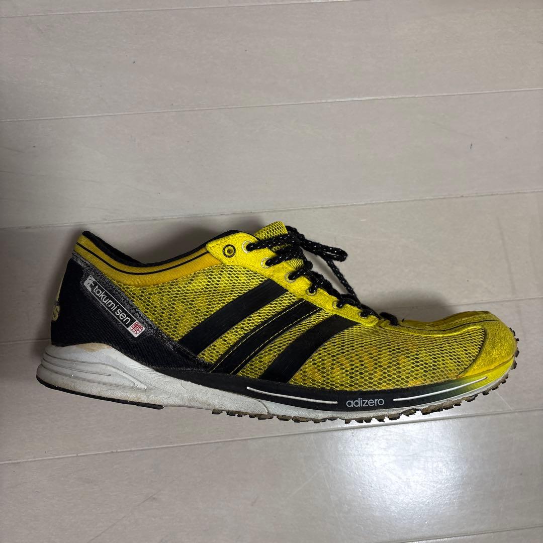 美品 adizero スパイクシューズ イエロー/ブラック　27cm