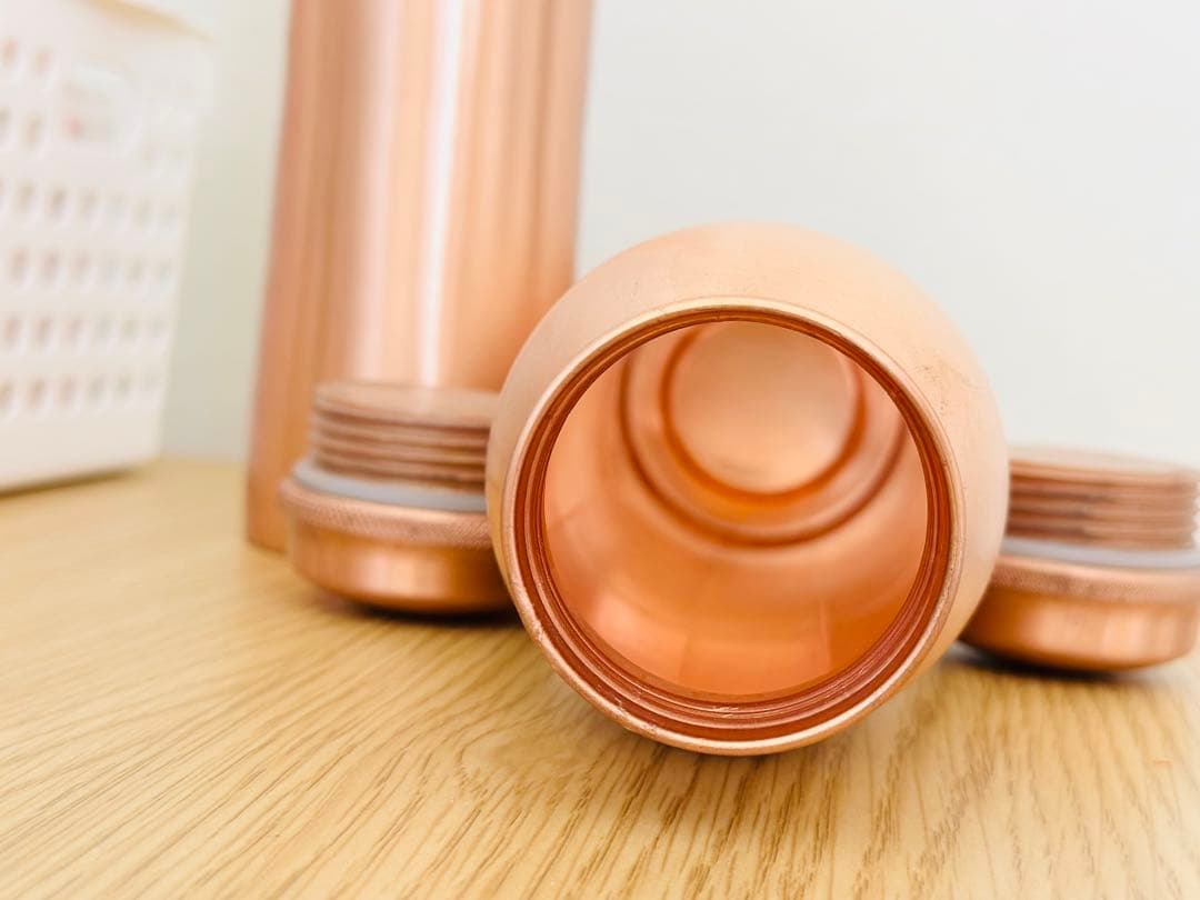 Copper 純銅製二重構造水筒2本セット 1000ml 新品