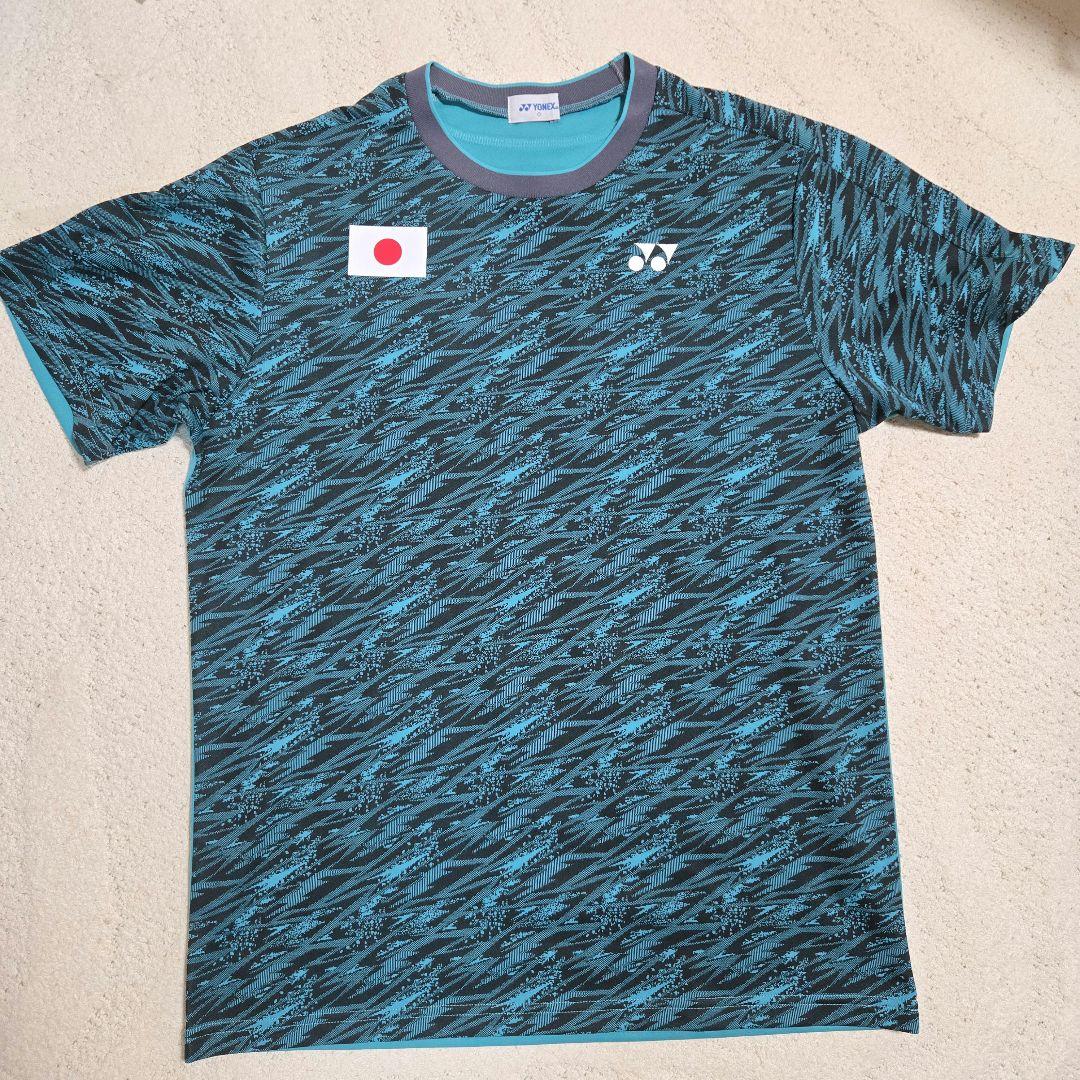 【XL】YONEX 日本代表 練習用シャツ グリーン ゲームシャツ バドミントン