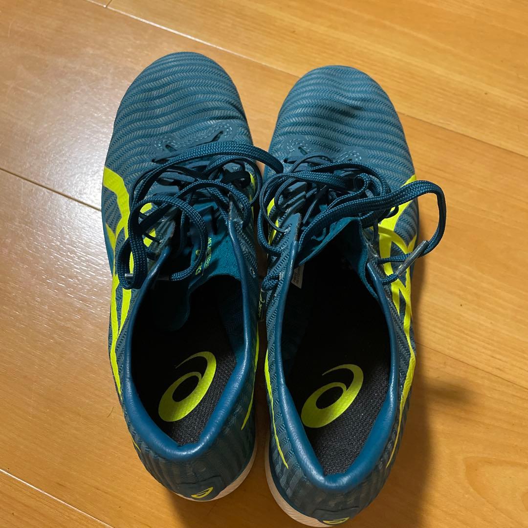 ASICS スパイク24.5 cm グリーン/イエロー SPEED