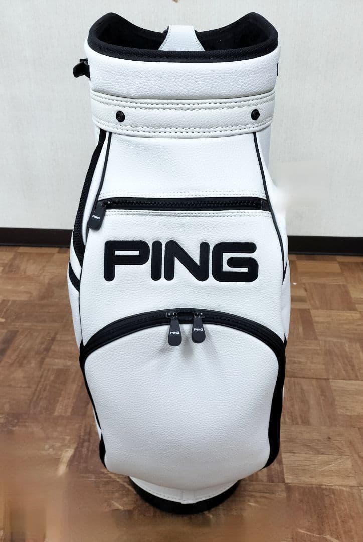 レア、PING キャディバッグ ホワイト/ブラック 自宅保管品、未使用
