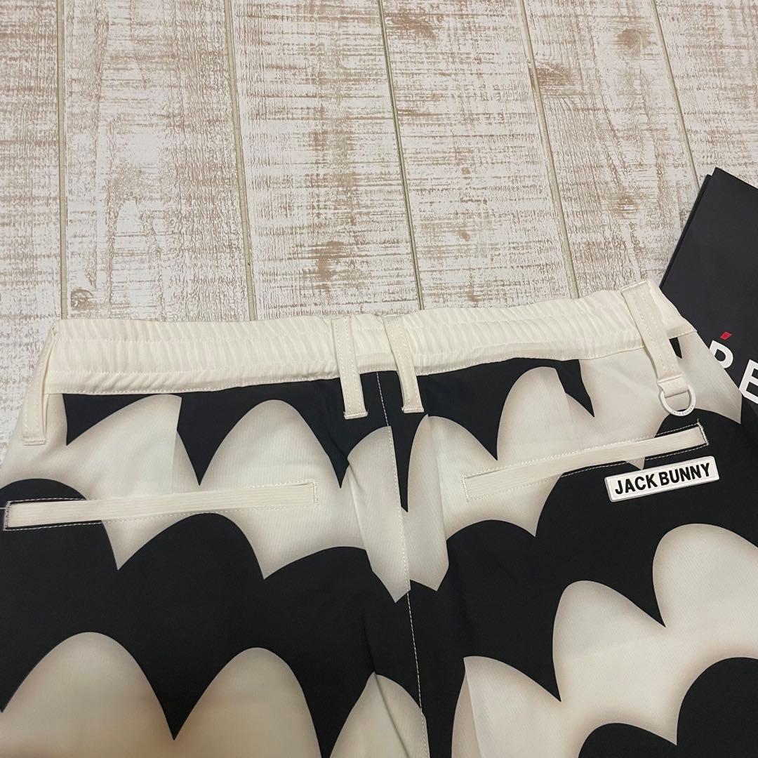 新品 ジャックバニー ロングパンツ 波柄 白ブラック XLサイズ（6）