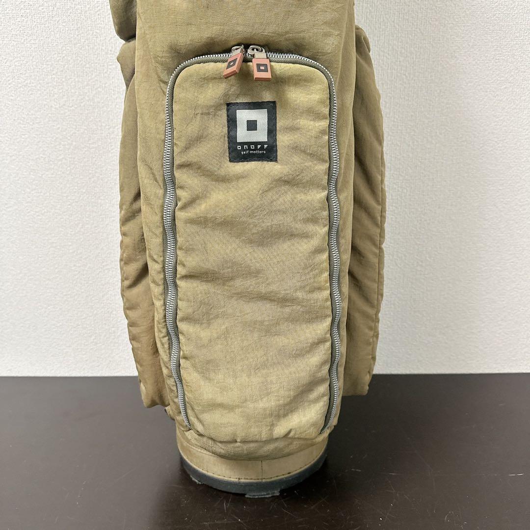 希少 ONOFF オノフ キャディバッグ カーキ 5分割 ナイロンワッシャー軽量