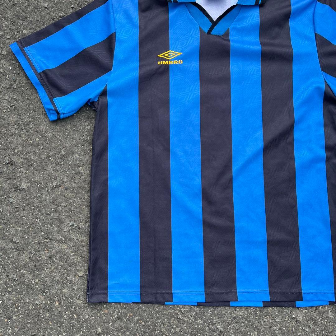 90s UMBRO アンブロ ゲームシャツ インテルモデル 91-92 黒 青