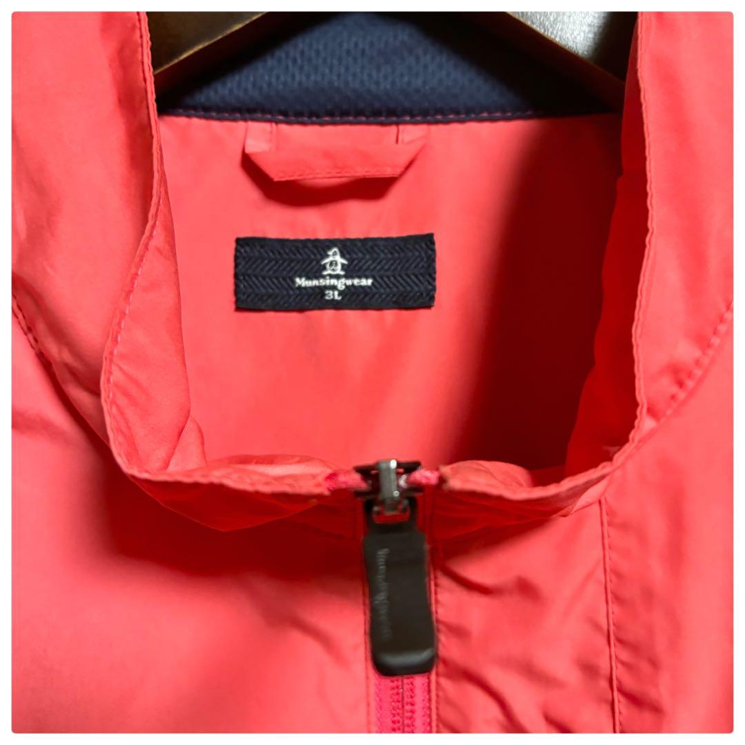 メンズ ゴルフMunsingwearウインドブレーカー ブルゾン 美品 3L