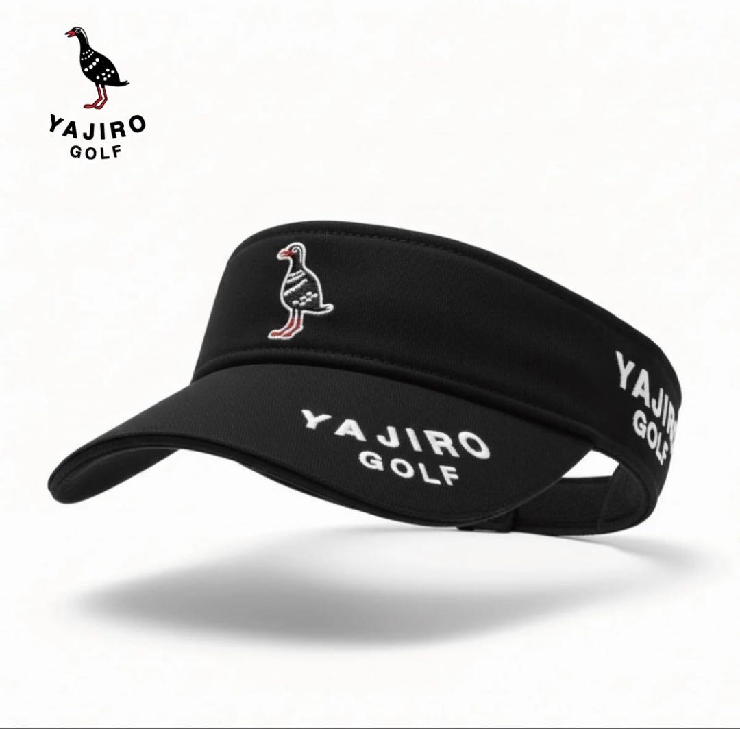 YAJIRO GOLF 黒 バイザー 846