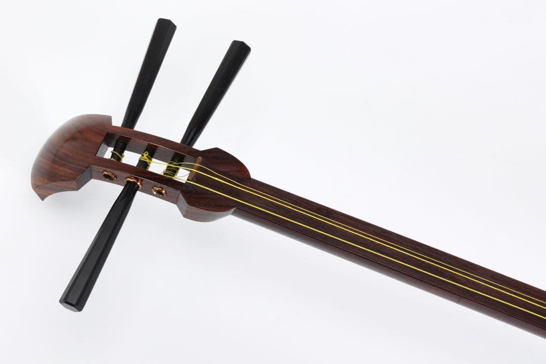 三味線 本体 ハードケース 付属袋付 現状品 和楽器 弦楽器 和楽器