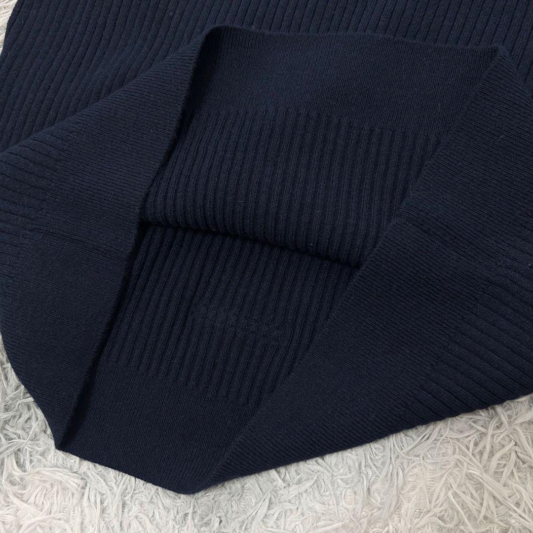 新品　パーリーゲイツ　モックネック　ニット　セーター　カシミヤ混　ネイビー　6