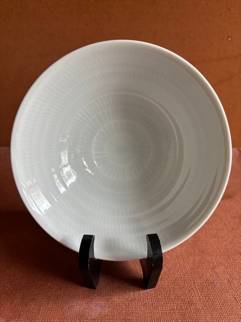日本人初大英博物館個展鬼才澤田痴陶人作白磁線刻夏平茶碗　検一晃　珀子
