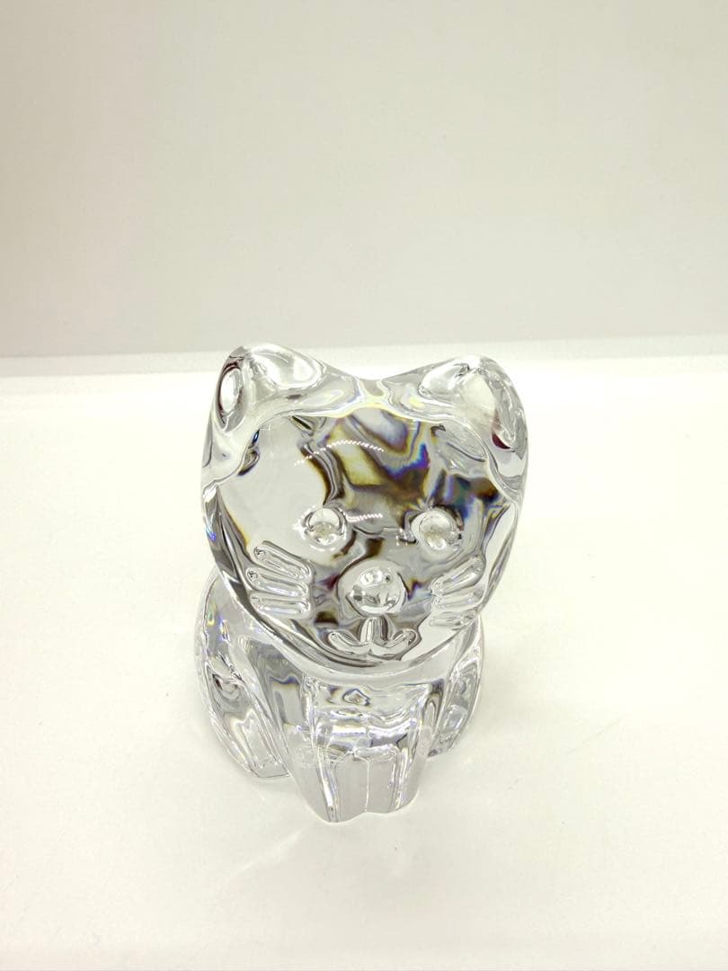 Baccarat バカラ　クリスタル猫の置物　置物