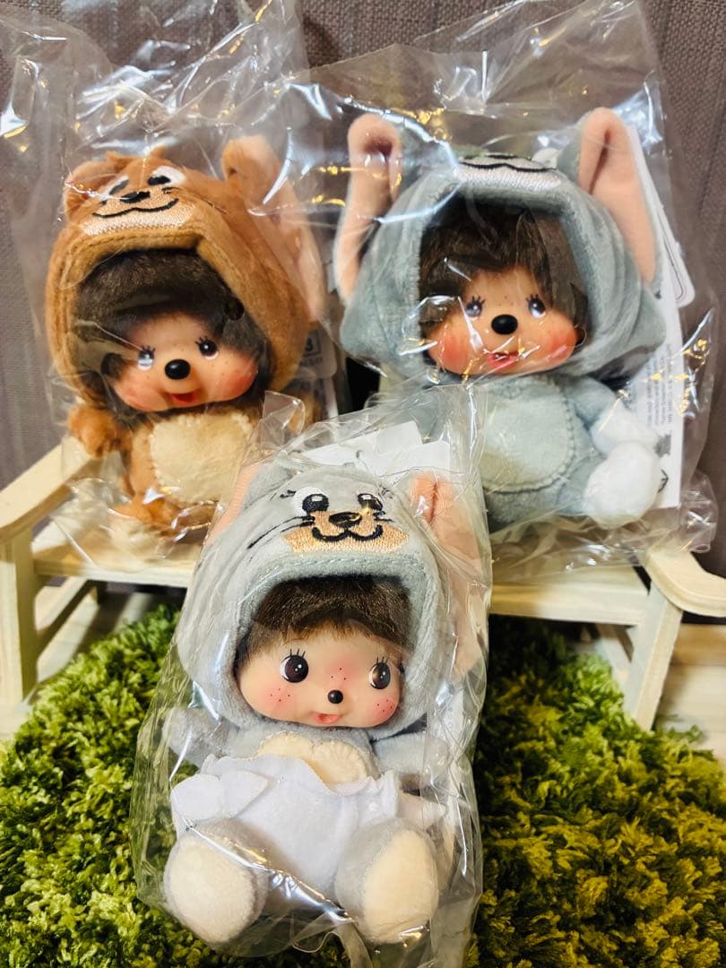 トムとジェリー×モンチッチ タフィーベビチッチ顔でかSSキーチェーン