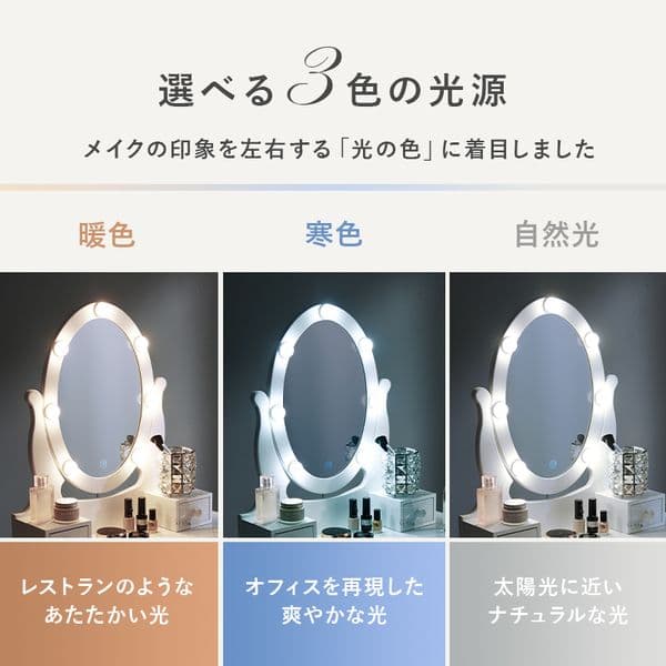 ドレッサー 約幅70×奥行42×高さ130cm ホワイト