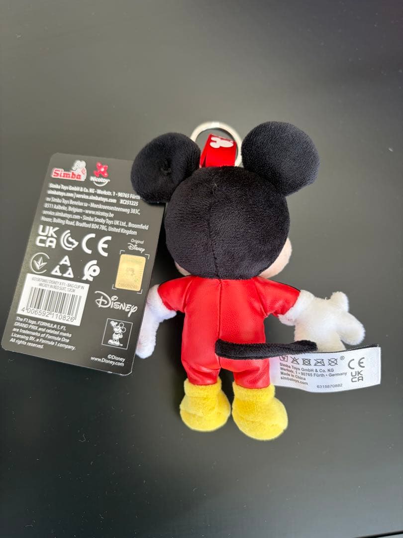 ミッキーマウス ぬいぐるみ タグ付き　ディズニー　f1コラボ