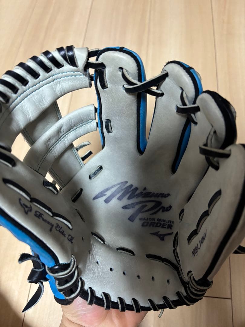 Mizuno Pro ORDER 野球グローブ ホワイト/ブルー