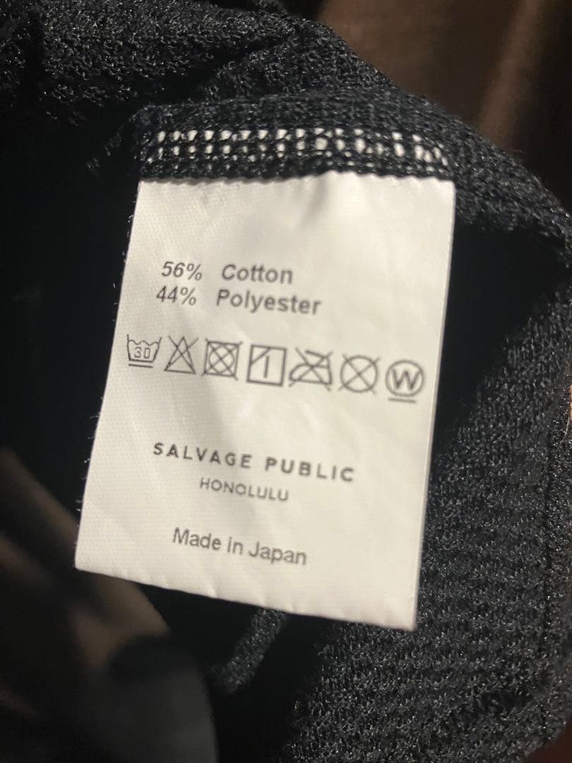 SALVAGE PUBLIC モックネックシャツ Lサイズ 黒