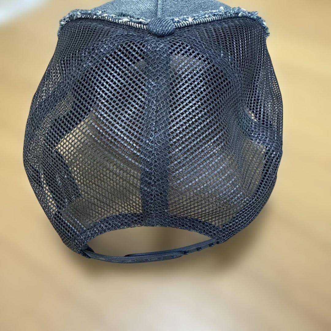 [美品]希少NEW ERA ニューエラ 阪神　スパンコール　ハートデニムキャップ