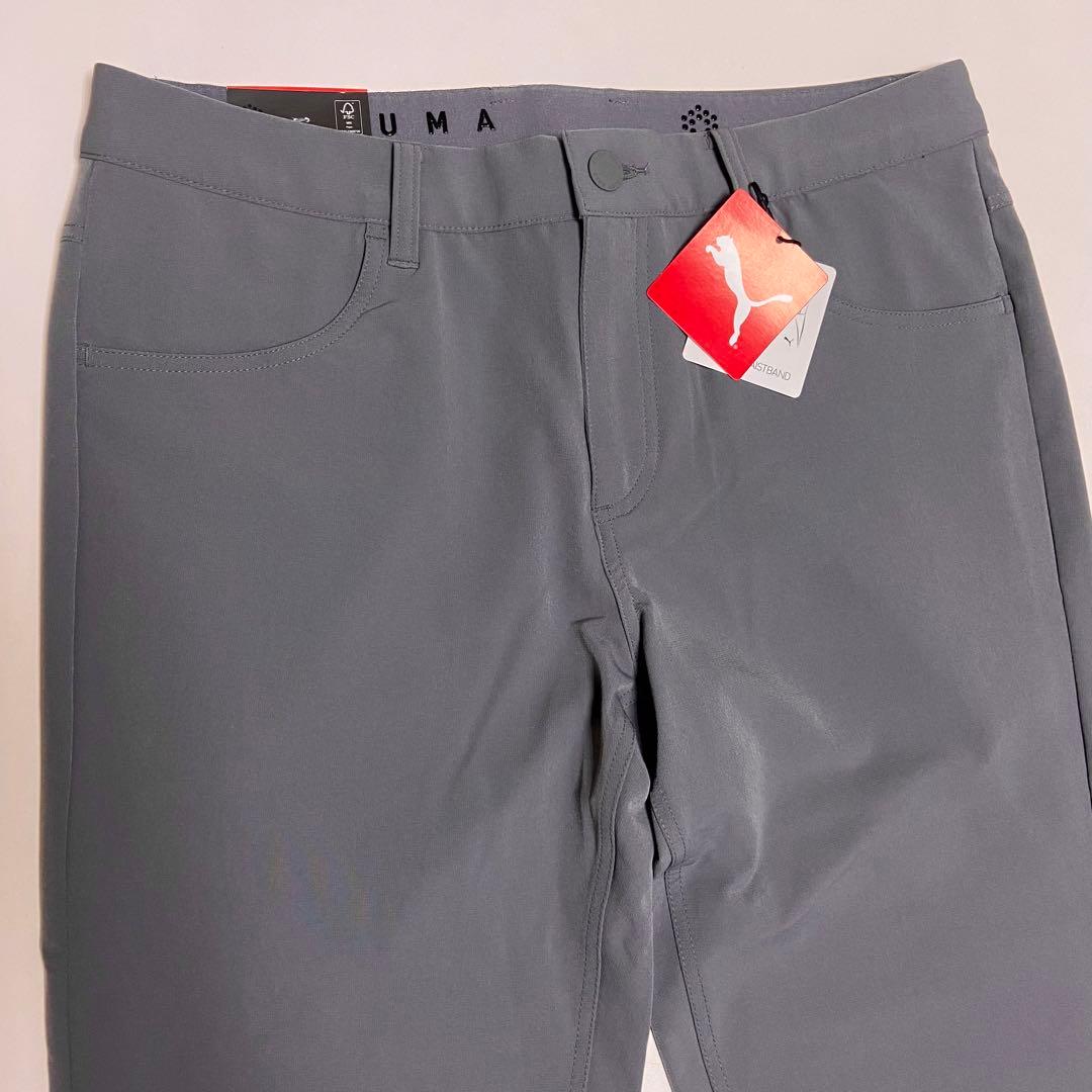 プーマ ゴルフ 裏微起毛 パンツ ストレッチ 防寒 メンズXL LL グレー