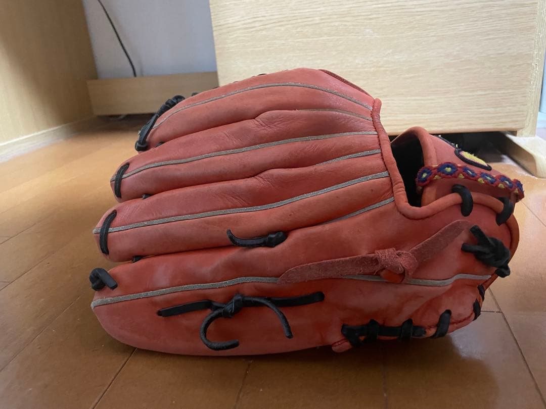 r6533 ハタケヤマ 軟式 外野手用グローTH-177WR Vオレンジ最終値下