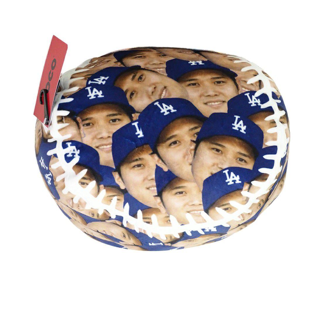 完売品□新品□MLB大谷翔平 顔だらけ □ドジャース クッション 公式 正規品