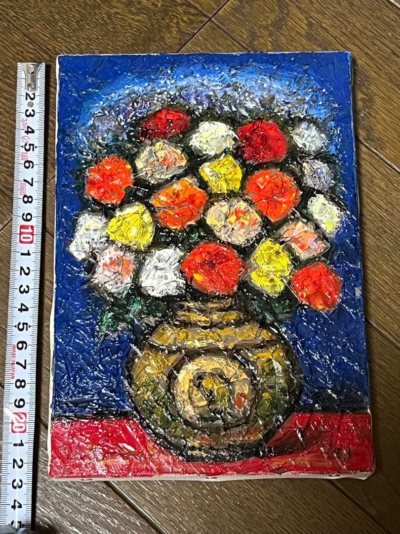 ばら　油彩画　油絵　市村司　薔薇　絵画　アート　芸術　額縁　額装