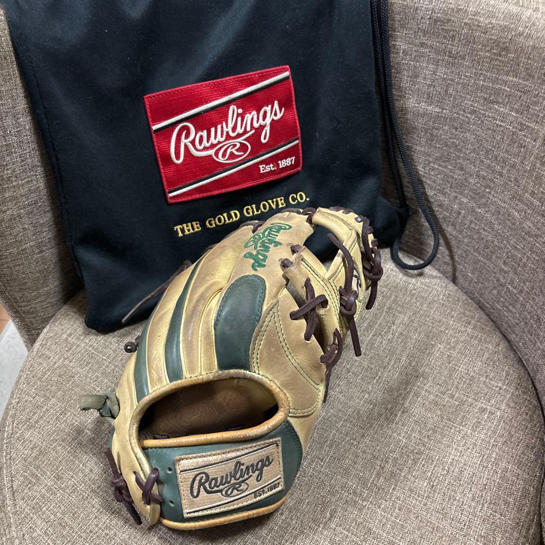 Rawlings 軟式グローブ ベージュ/グリーン