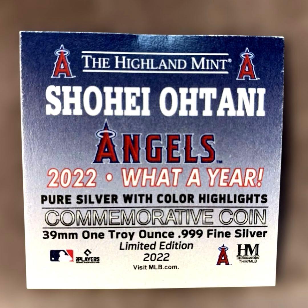 純銀　大谷翔平　二刀流新記録記念メダル　2022 WHAT A YEAR！