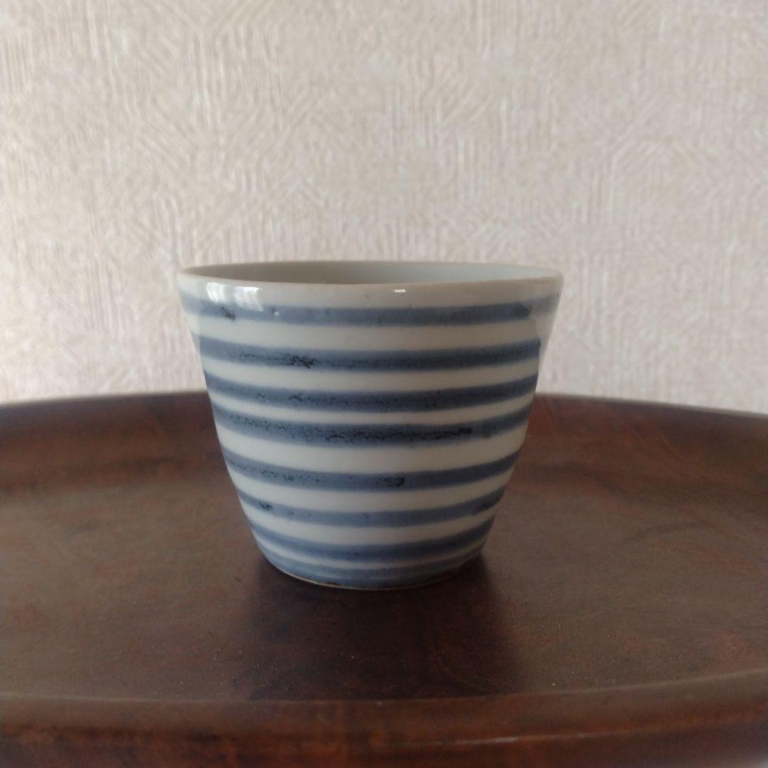 古伊万里染付輪線文蕎麦猪口