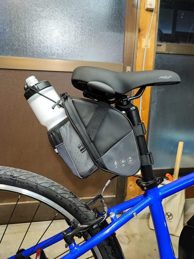 防水 大容量 ストラップ式 反射材付き サドルバッグ 自転車 ロードバイク